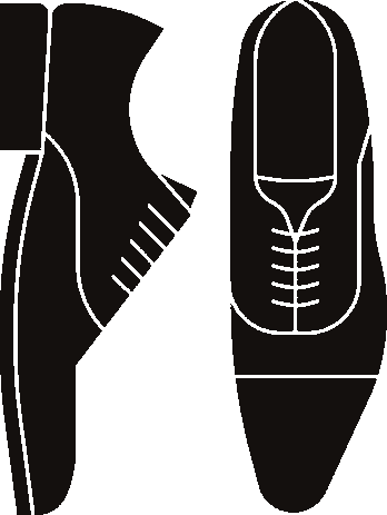 Classic leather dress shoe — side and top view